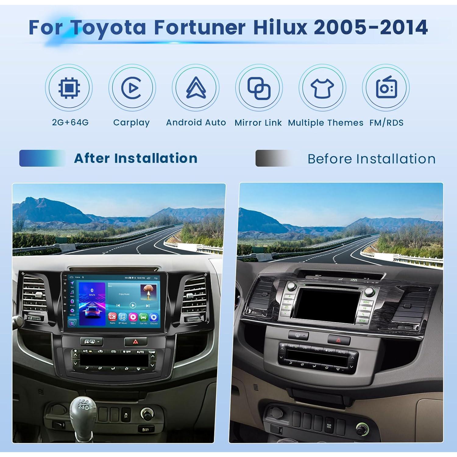 Estéreo Android 2+64G Inefala para Toyota Fortuner 2005-2014