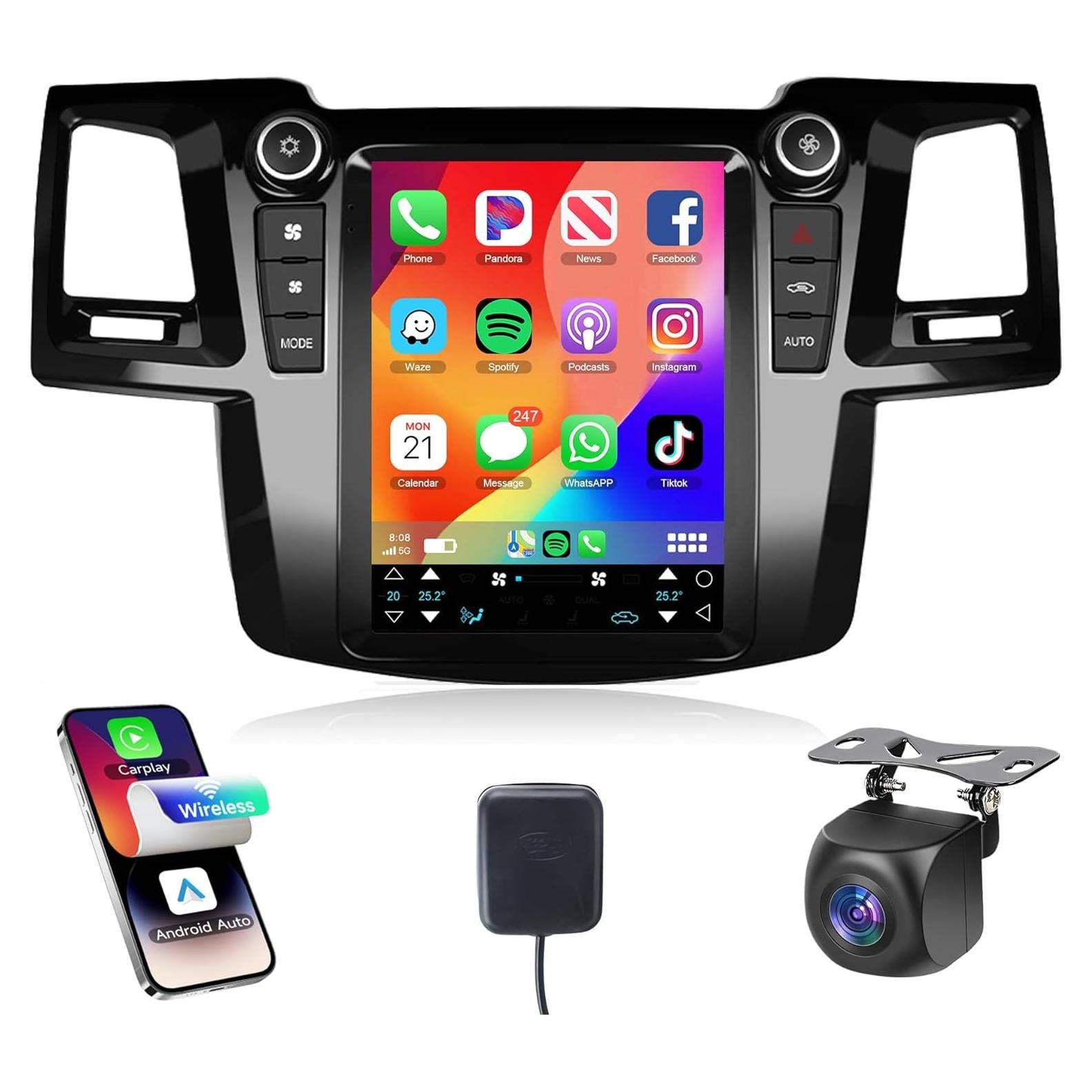 Estéreo Android 13 Rimoody 2GB 64GB para Toyota Fortuner 2005-2014