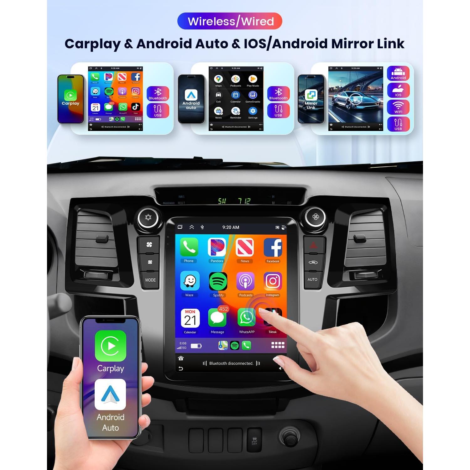 Estéreo Android 13 Rimoody 2GB 64GB para Toyota Fortuner 2005-2014