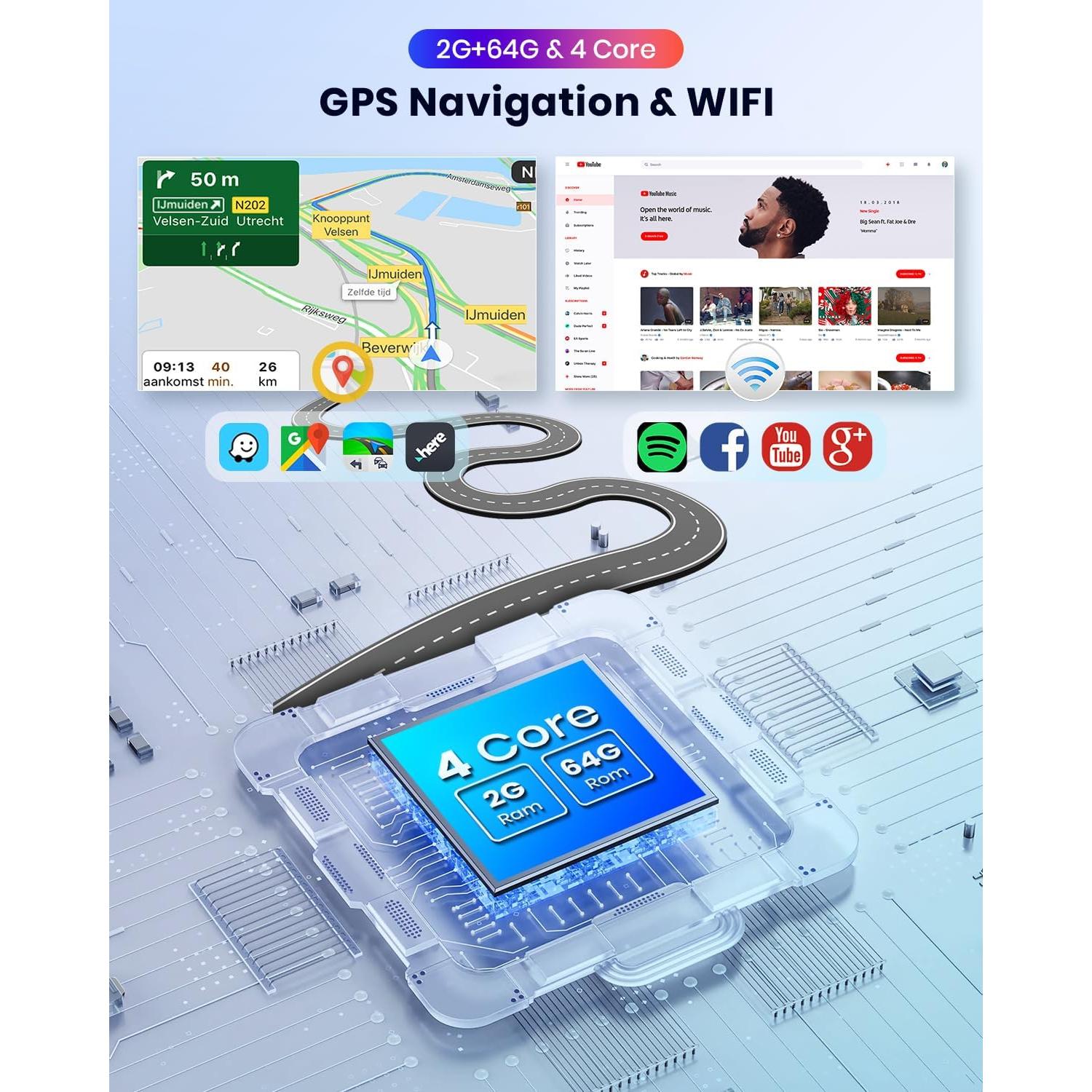 Estéreo Android 13 Rimoody 2GB 64GB para Toyota Fortuner 2005-2014