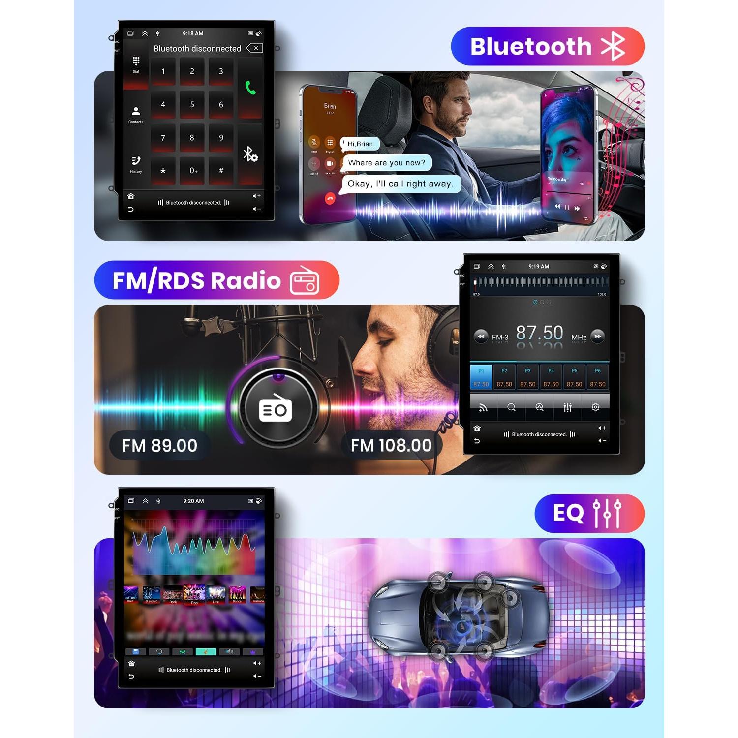 Estéreo Android 13 Rimoody 2GB 64GB para Toyota Fortuner 2005-2014