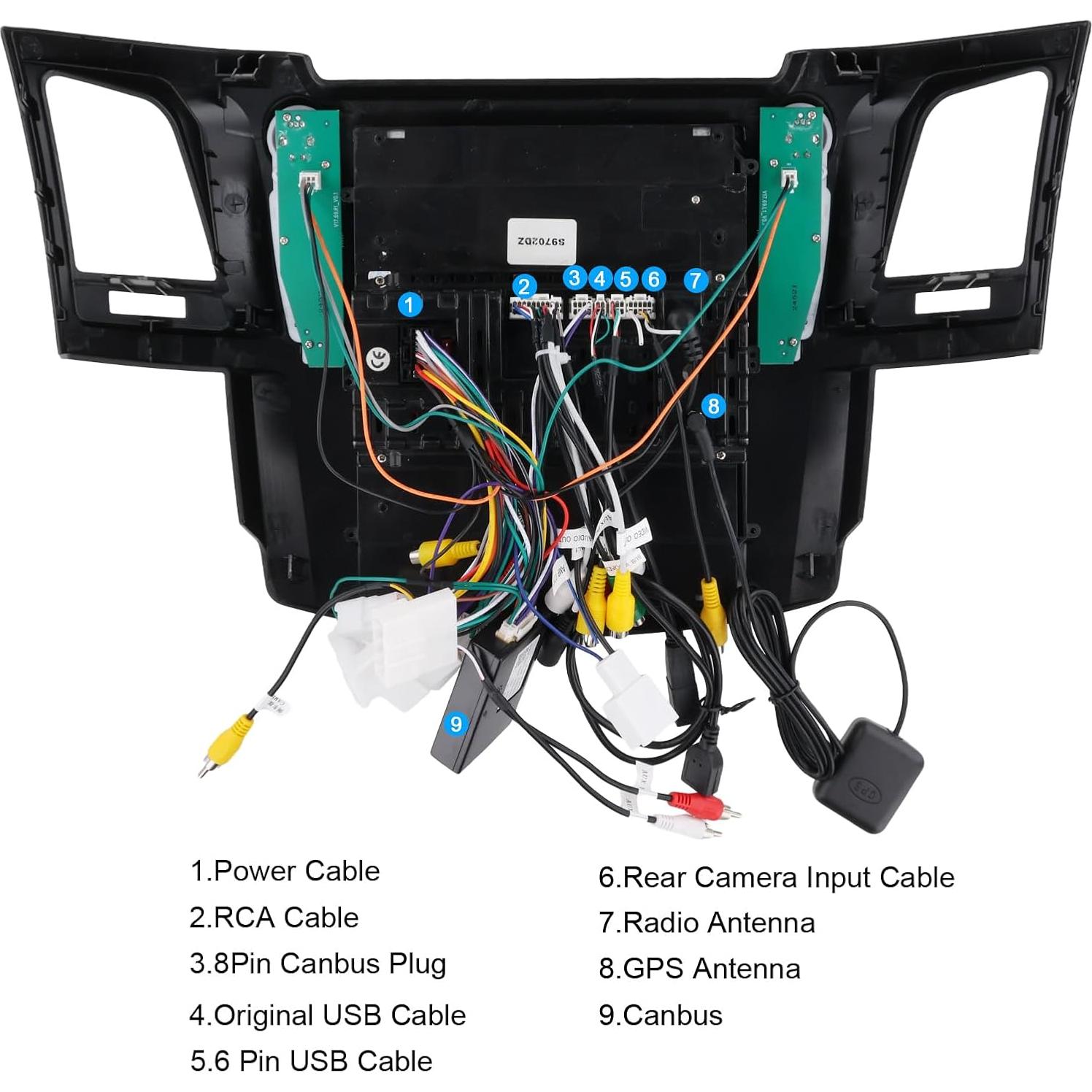 Estéreo Android 13 Rimoody 2GB 64GB para Toyota Fortuner 2005-2014