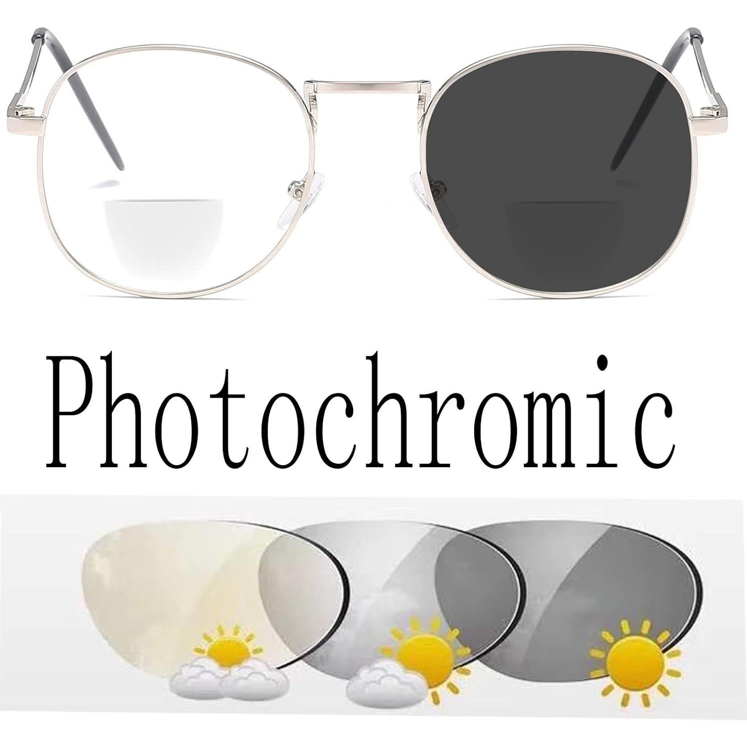 Gafas de lectura bifocales Naikomly grises fotocromáticas