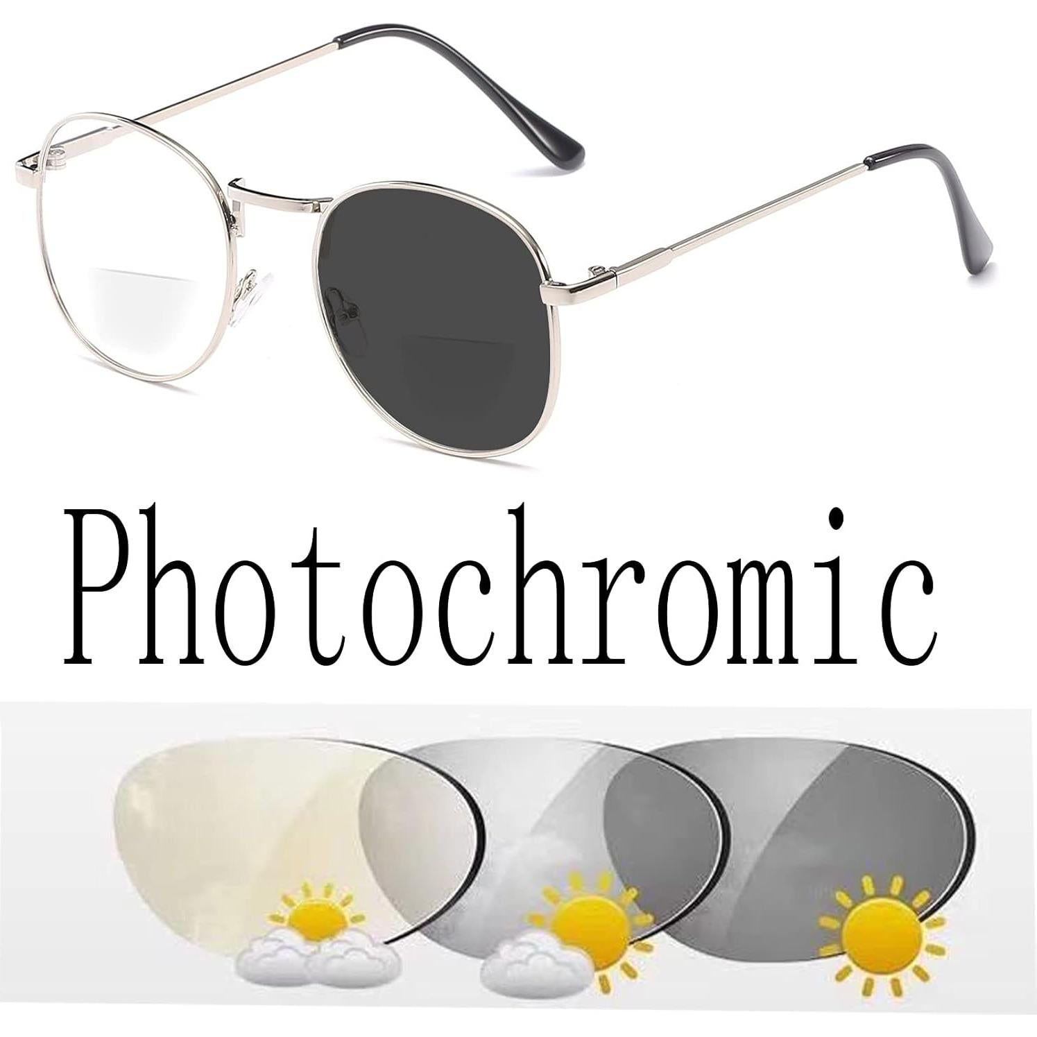 Gafas de lectura bifocales Naikomly grises fotocromáticas