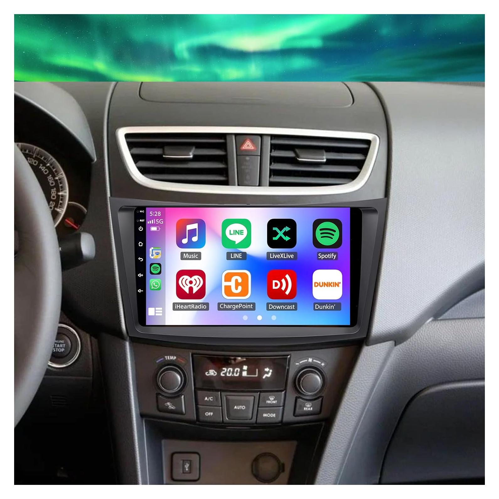 Radio Estéreo de Coche Alikali 9 Pulgadas Android 14 con Carplay para Suzuki Swift 2010-2016