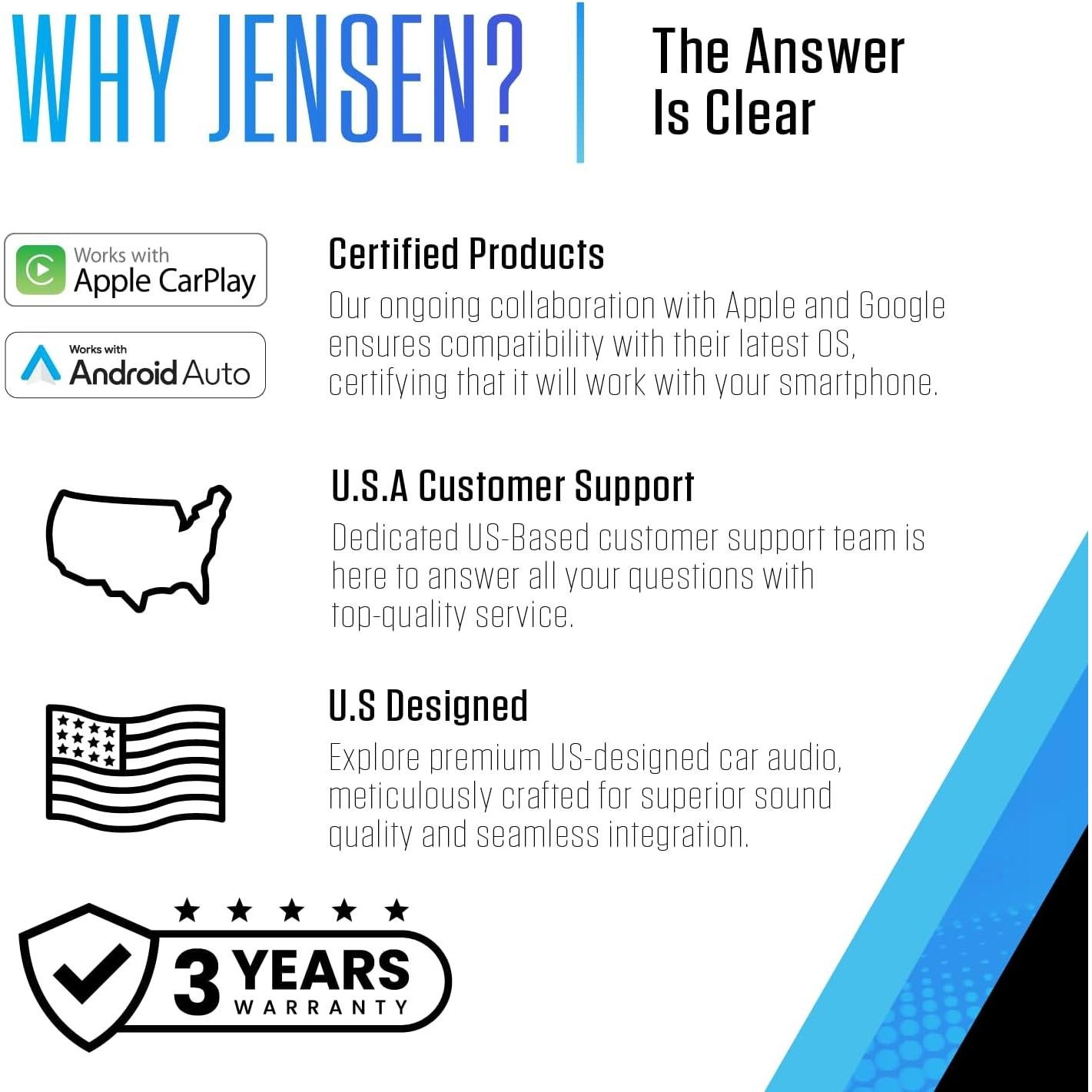 Estéreo de Coche Jensen JCR311 Bluetooth CD USB 1 DIN