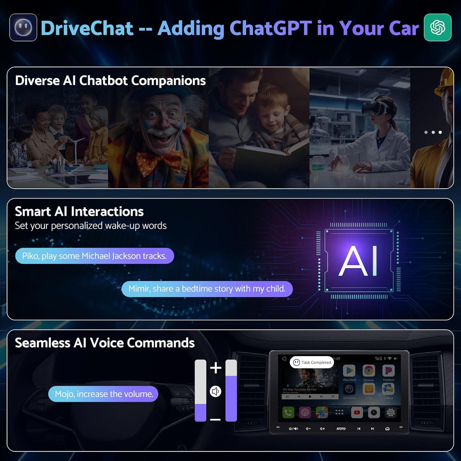 Estéreo de Coche Doble Din ATOTO S8 9" QLED 4G 32GB GPS