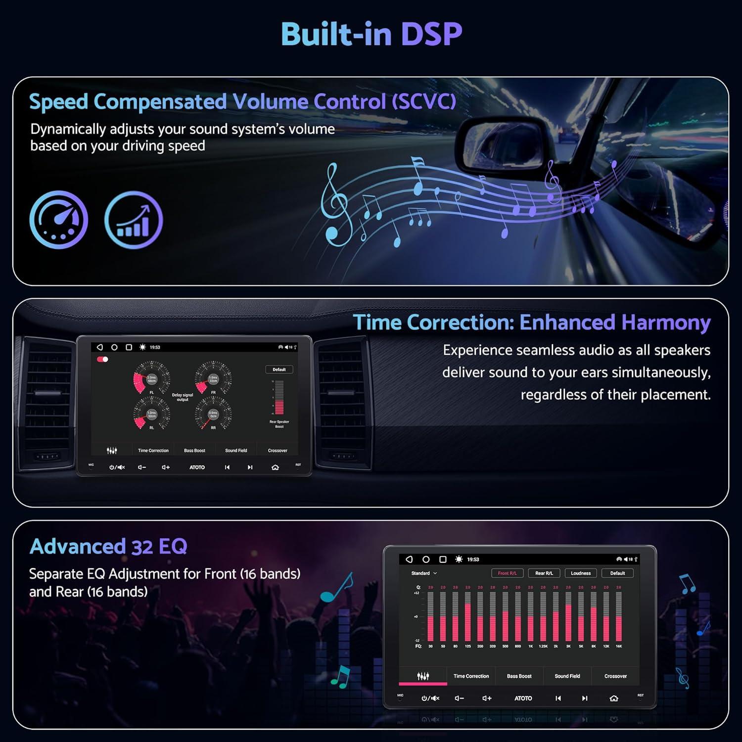 Estéreo de Coche Doble Din ATOTO S8 9" QLED 4G 32GB GPS