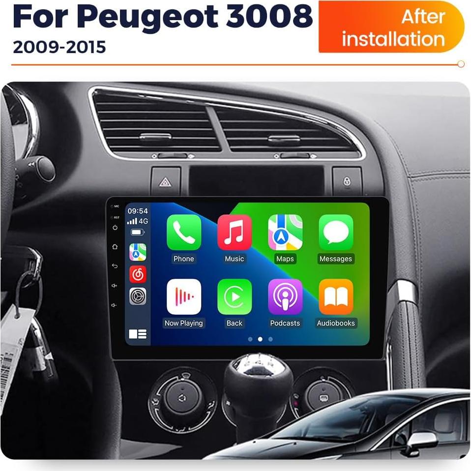 Estéreo de Coche Genérico para Peugeot 3008 2009-2015 13.1"
