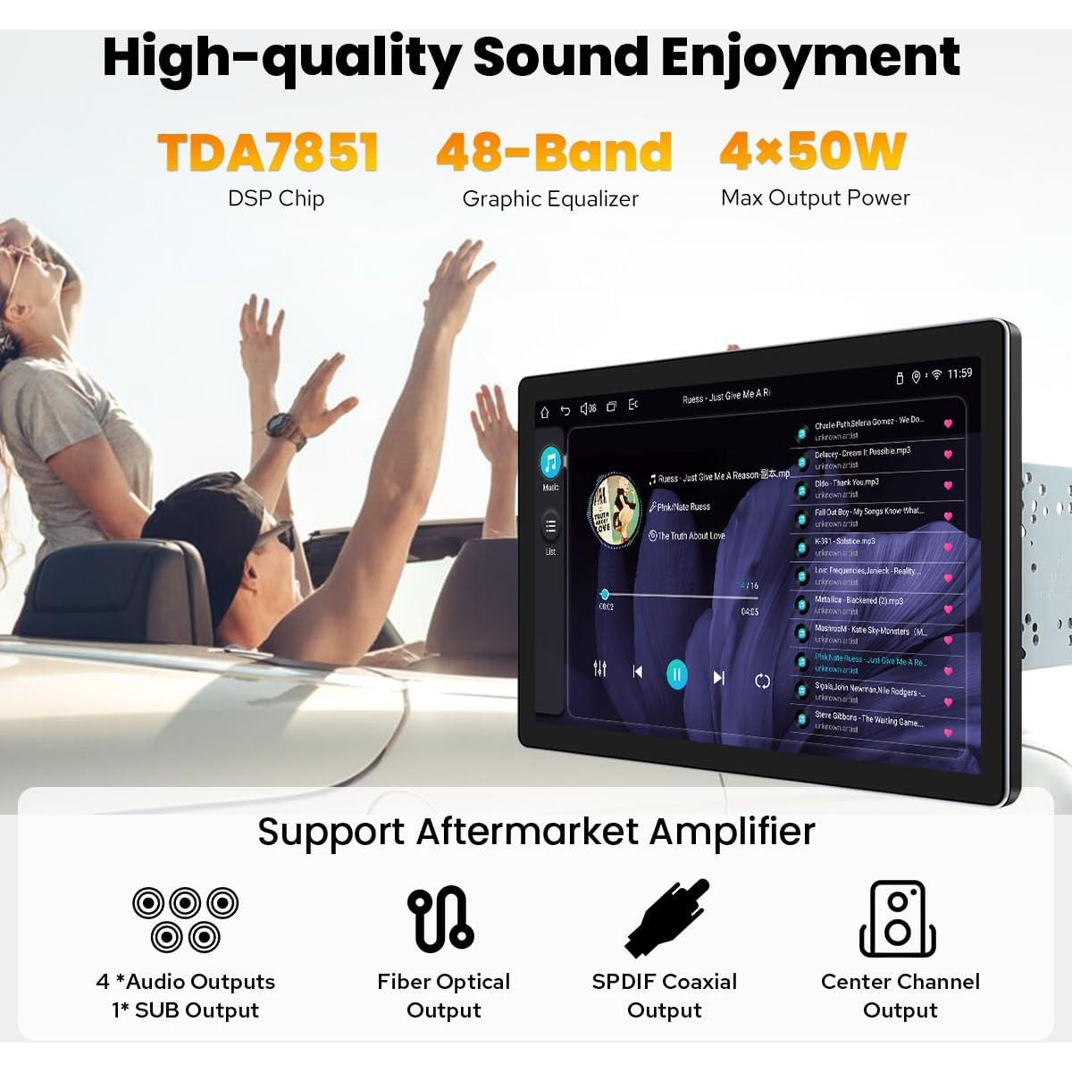 Estéreo de Coche JOYING Doble Din 11.5" Android 13 Bluetooth