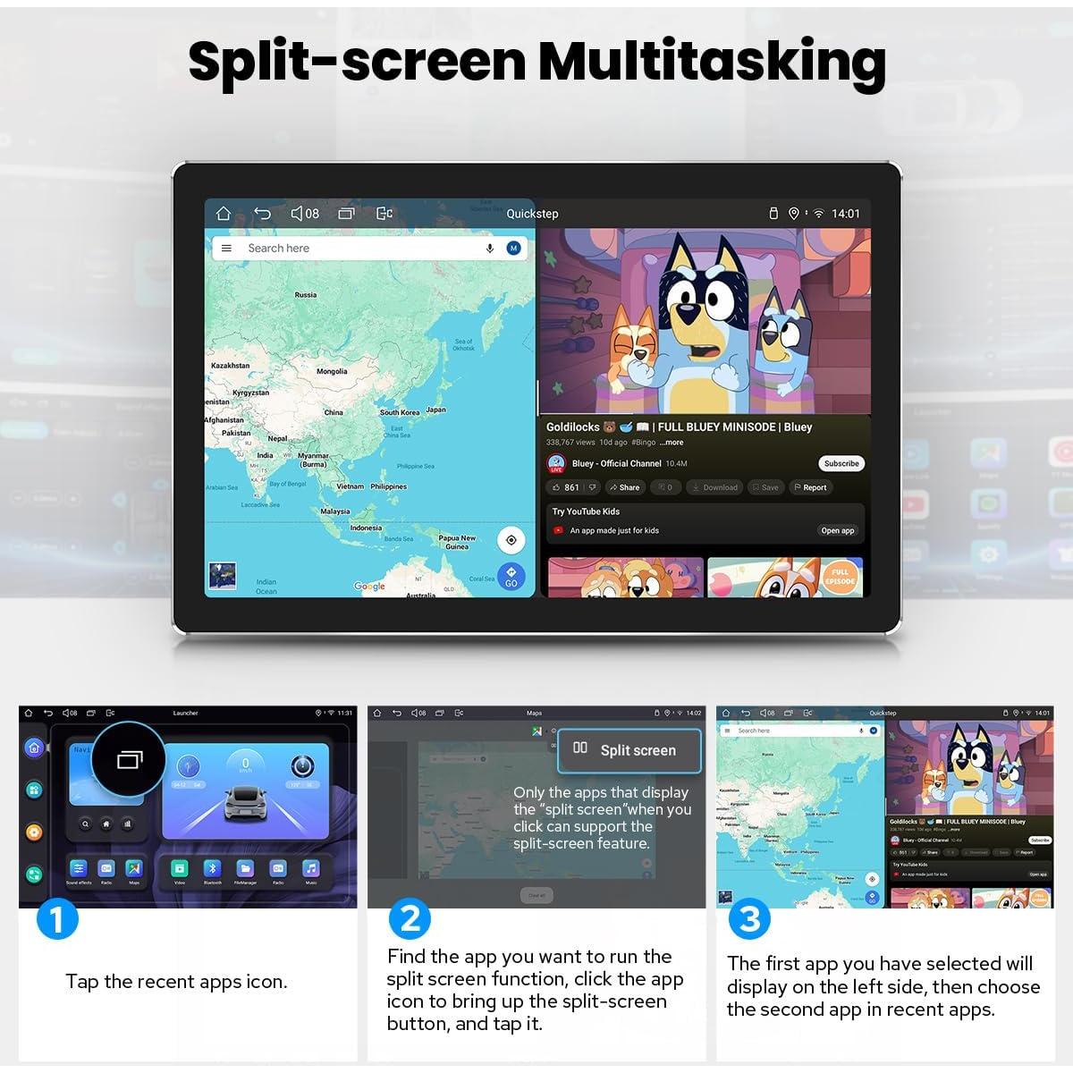 Estéreo de Coche JOYING Doble Din 11.5" Android 13 Bluetooth