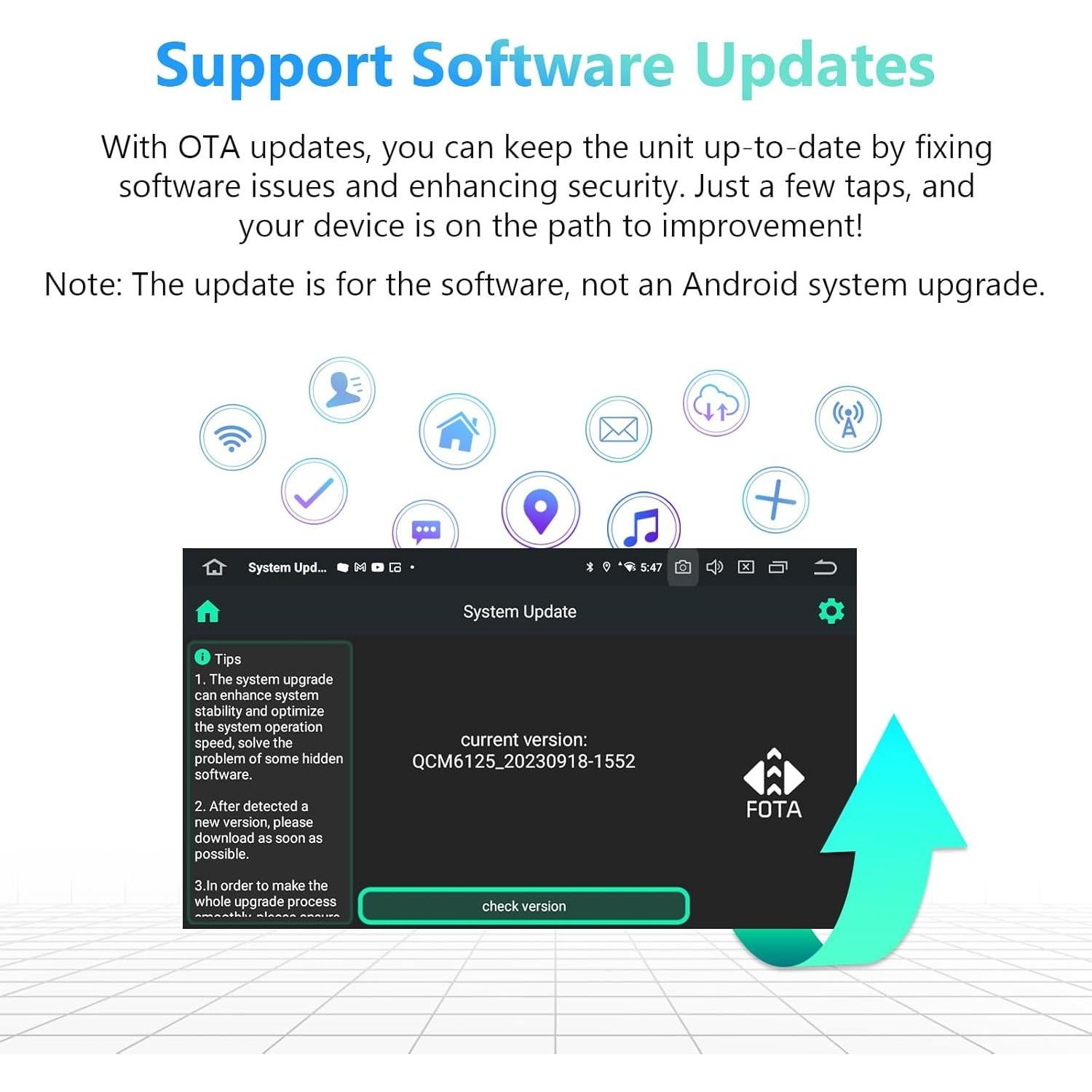 Estéreo de Coche Doble Din Eonon UA13 7" Android 13 Bluetooth