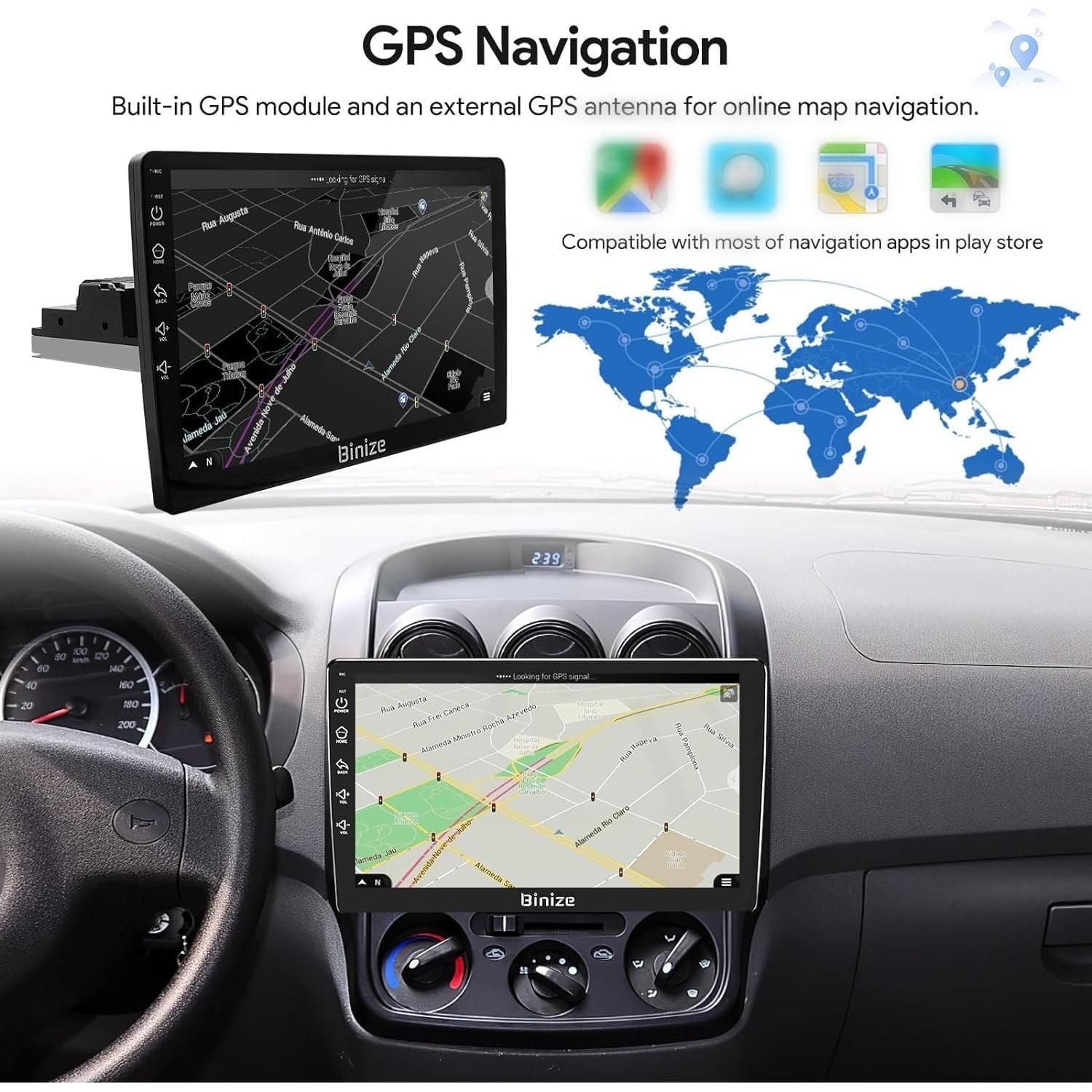 Estéreo de Coche Binize 10" Android 2+32GB Carplay Inalámbrico