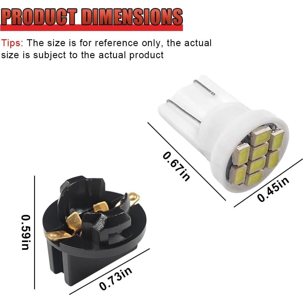 20 Bombillas LED T10 GAOLAOSY para Tablero Automotriz 12V