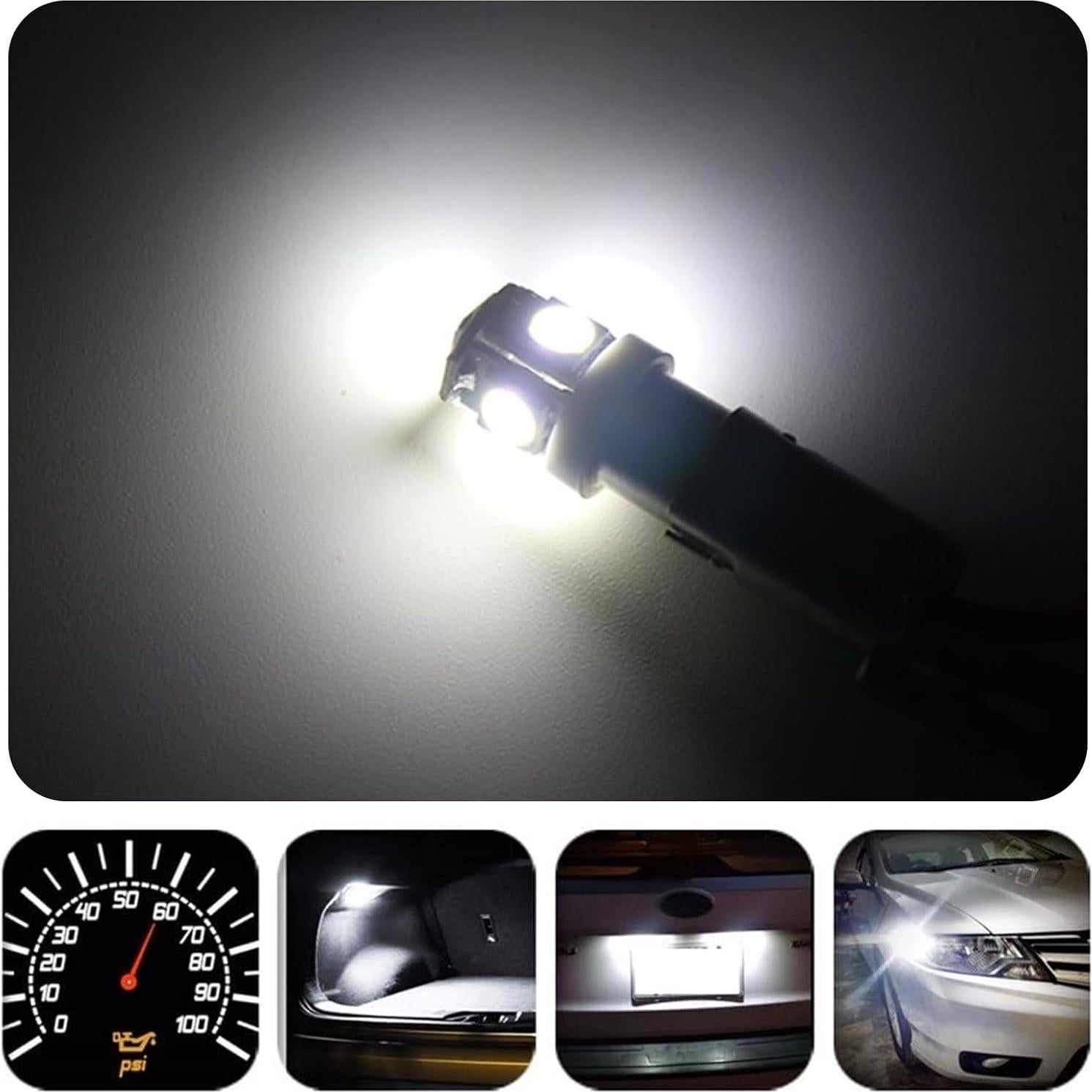Kit de 10 Bombillas LED BA9S Flygun para Automóviles - Blanco
