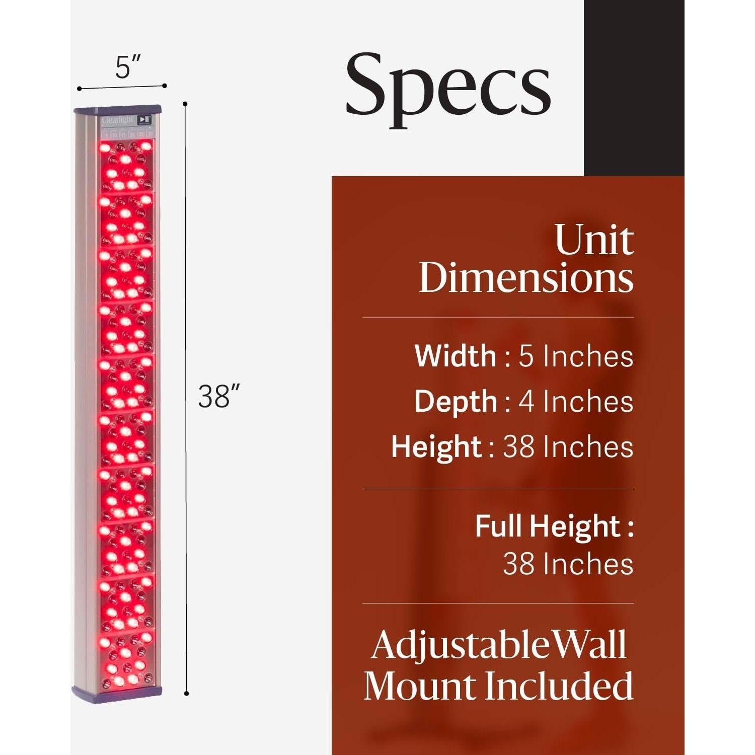 Torre de Luz Roja Clearlight CORE - Alivio del Dolor y Piel Joven