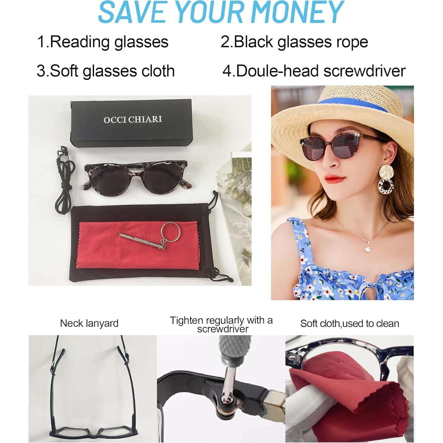 Gafas de Sol de Lectura OCCI CHIARI 3.5x UV400 Mujeres