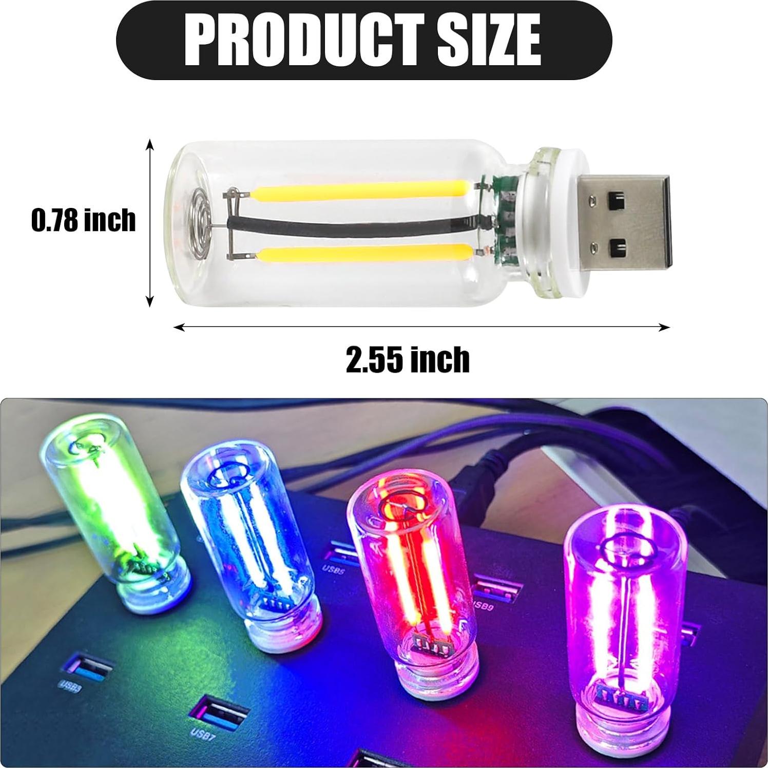 Luces LED de Ambiente Interior para Coche Ongfuwu USB Blanco