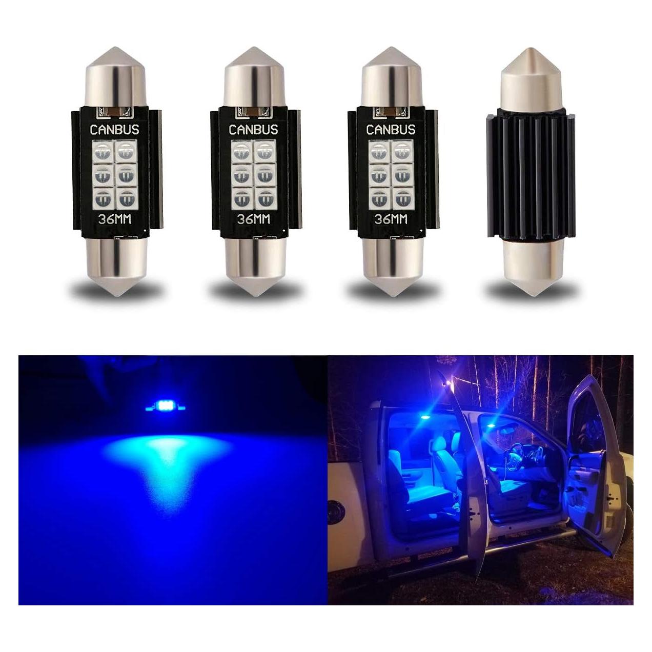 Bombillas LED Festoon iBrightstar 36mm Azul 6411 6418 1.8W