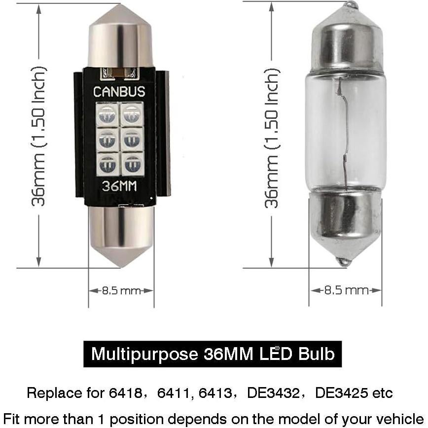 Bombillas LED Festoon iBrightstar 36mm Azul 6411 6418 1.8W