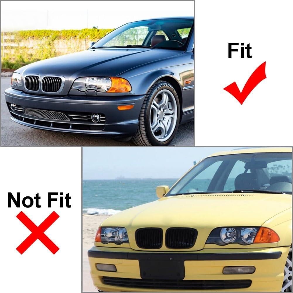 Luces de Esquina GZYF para BMW E46 2 Puertas 98-01 Negro Ahumado