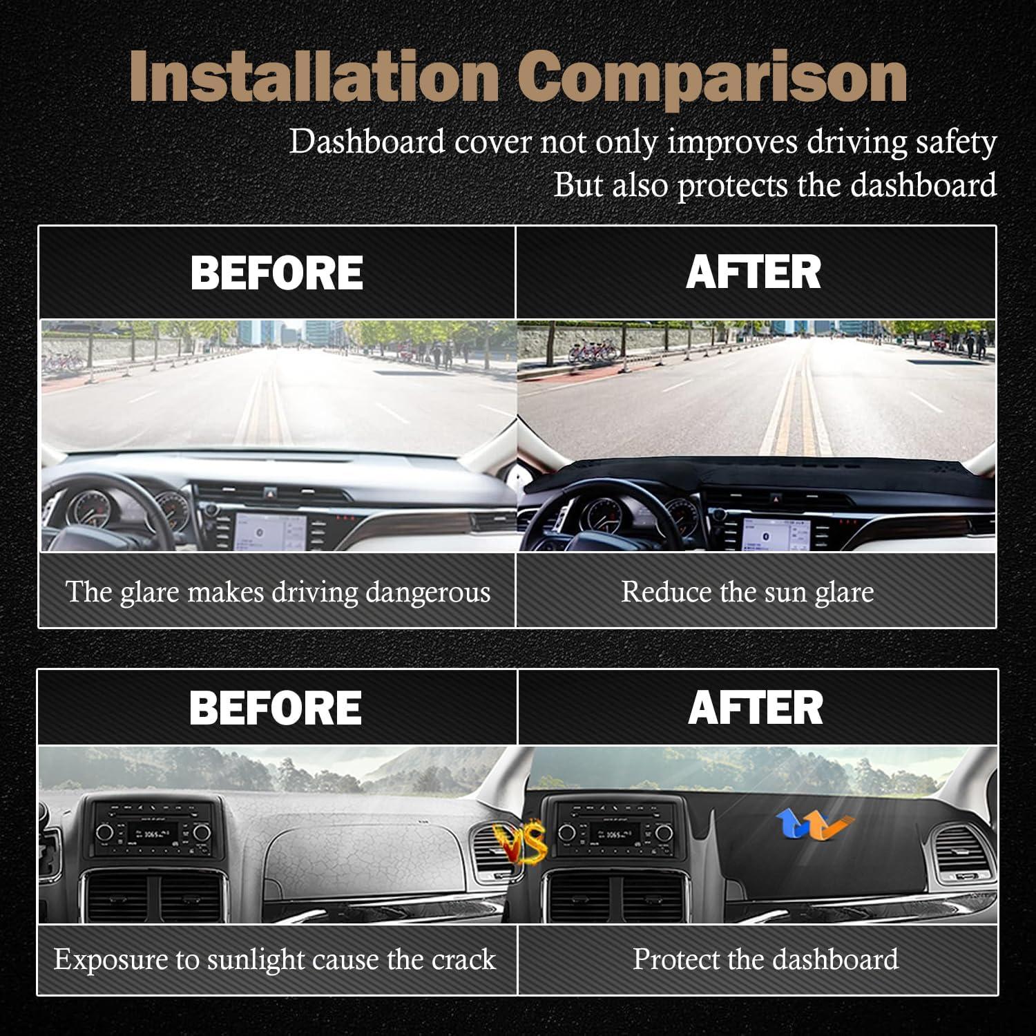 Funda de tablero KEYOOG para Ford Fiesta 2009-2019 - Negro