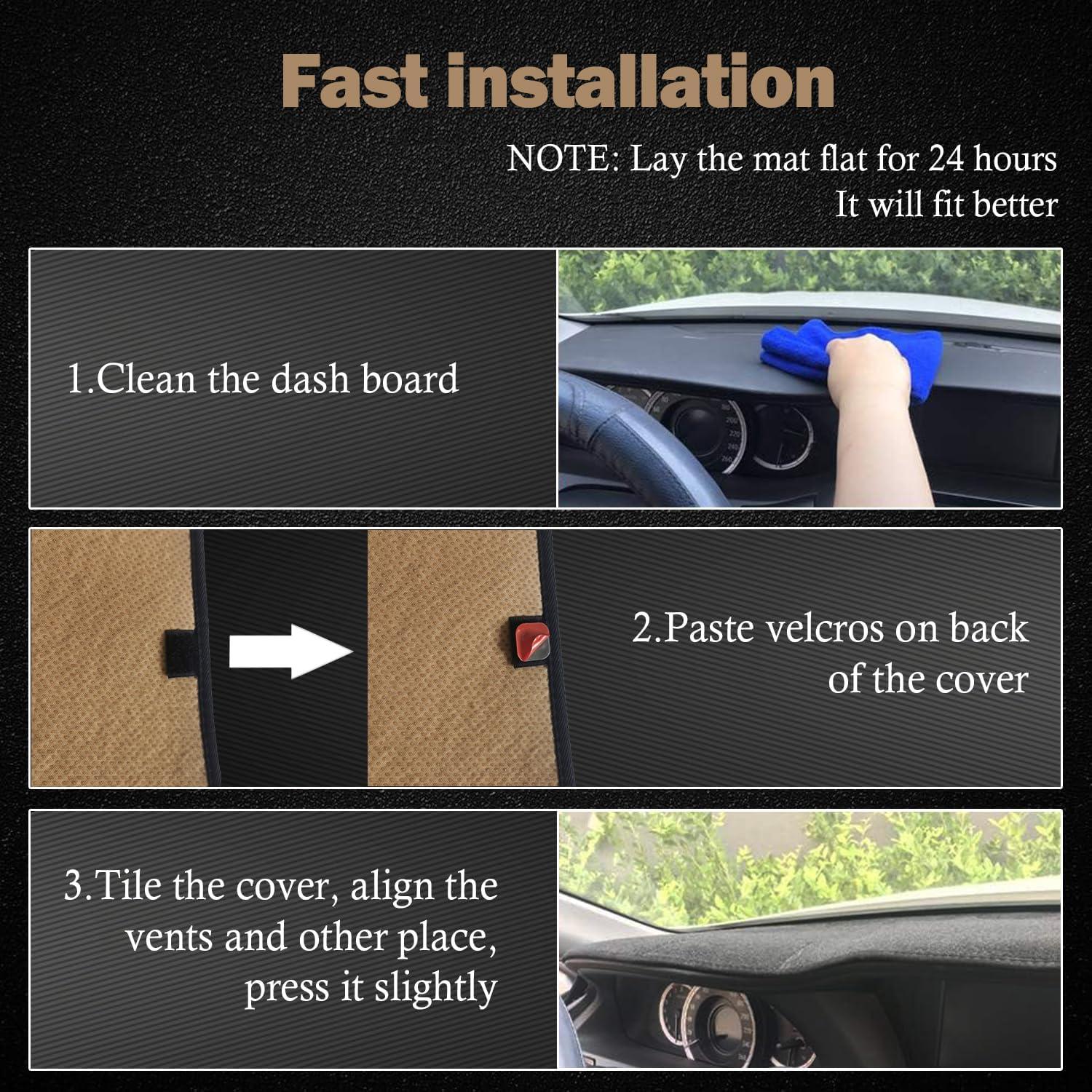 Funda de tablero KEYOOG para Ford Fiesta 2009-2019 - Negro