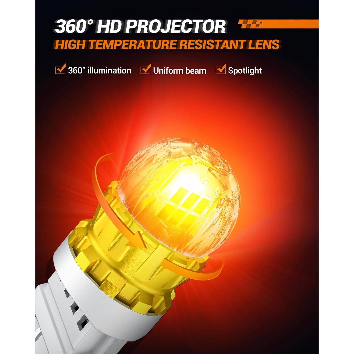 Bombillas LED 3157 SEALIGHT Rojas 3000 Lúmenes 360° Paquete 2