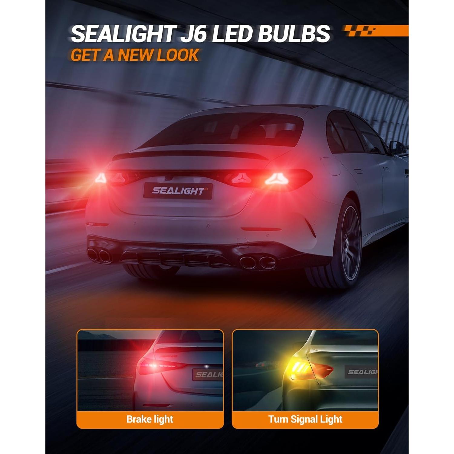 Bombillas LED 3157 SEALIGHT Rojas 3000 Lúmenes 360° Paquete 2