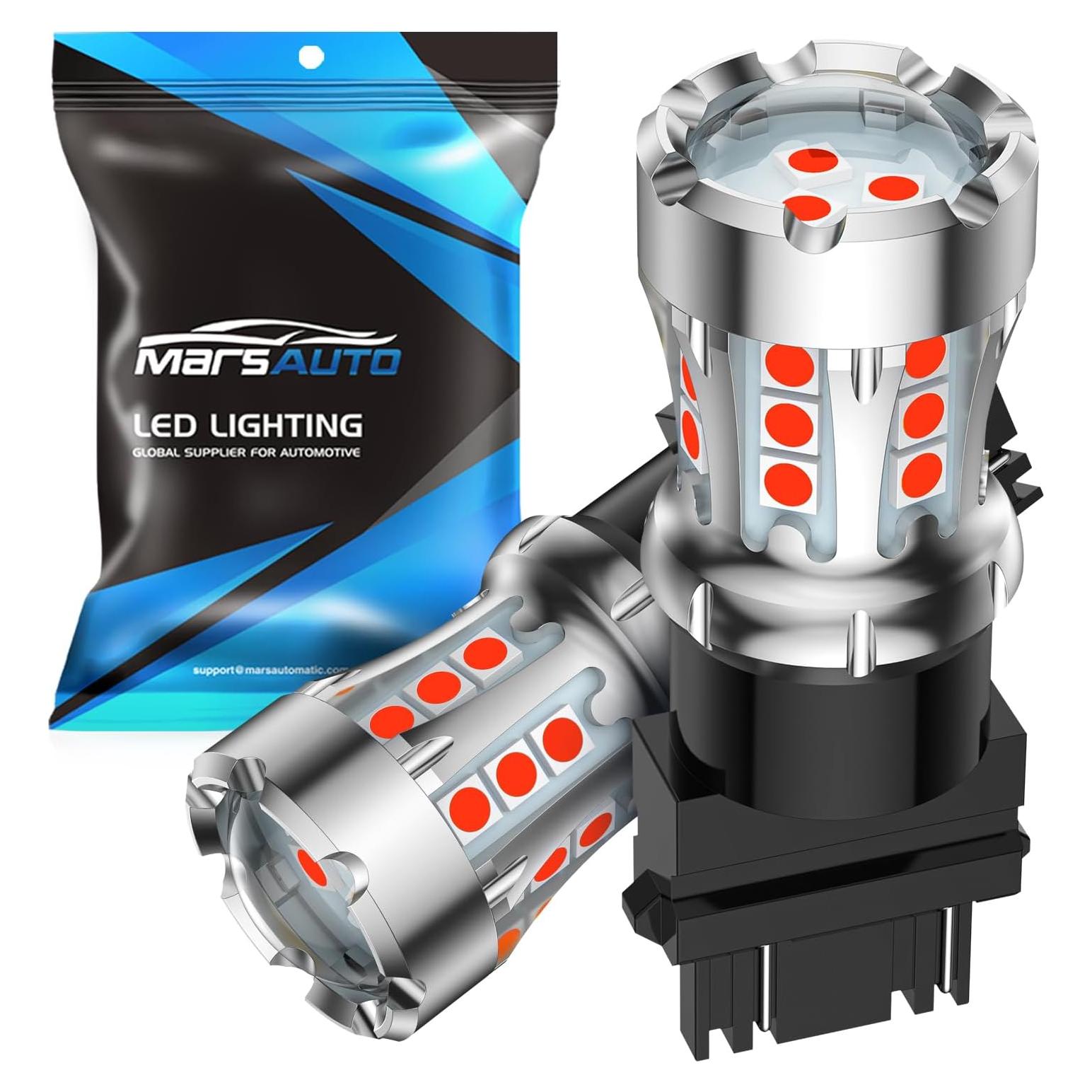 Bombillas LED Marsauto 3157 Rojas, Luz de Freno 50000 hrs