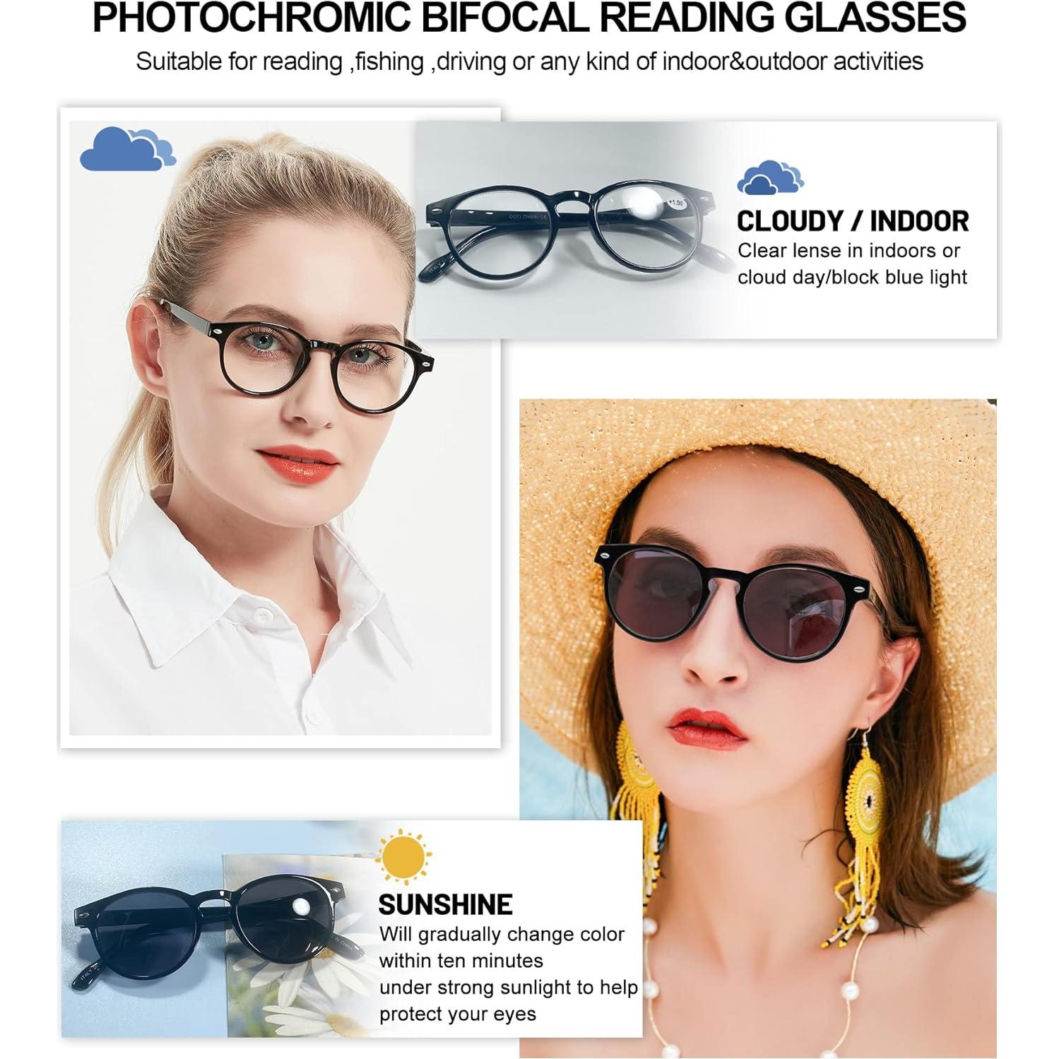 Gafas de Lectura Bifocales OCCI CHIARI UV400 Negro 4.0x