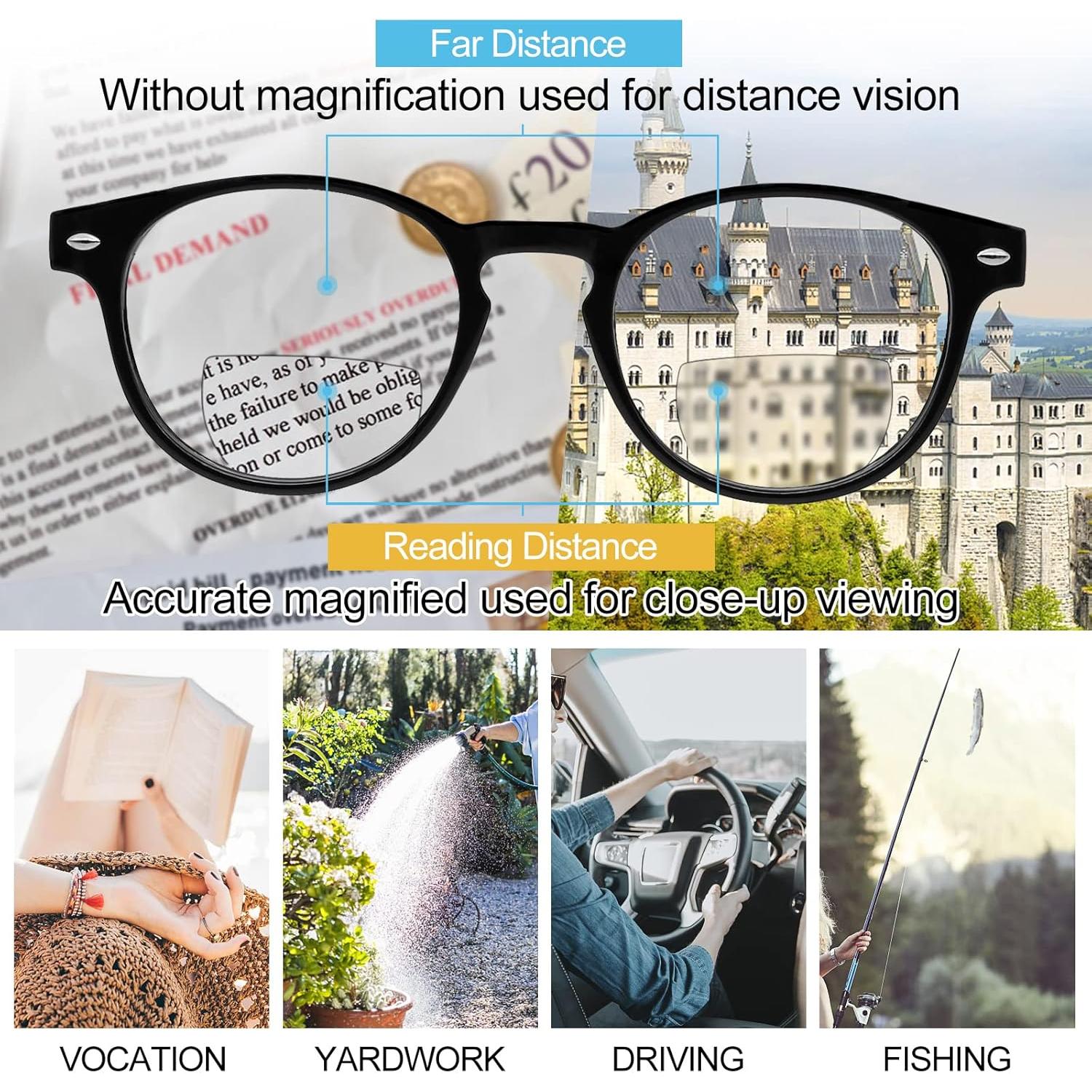 Gafas de Lectura Bifocales OCCI CHIARI UV400 Negro 4.0x