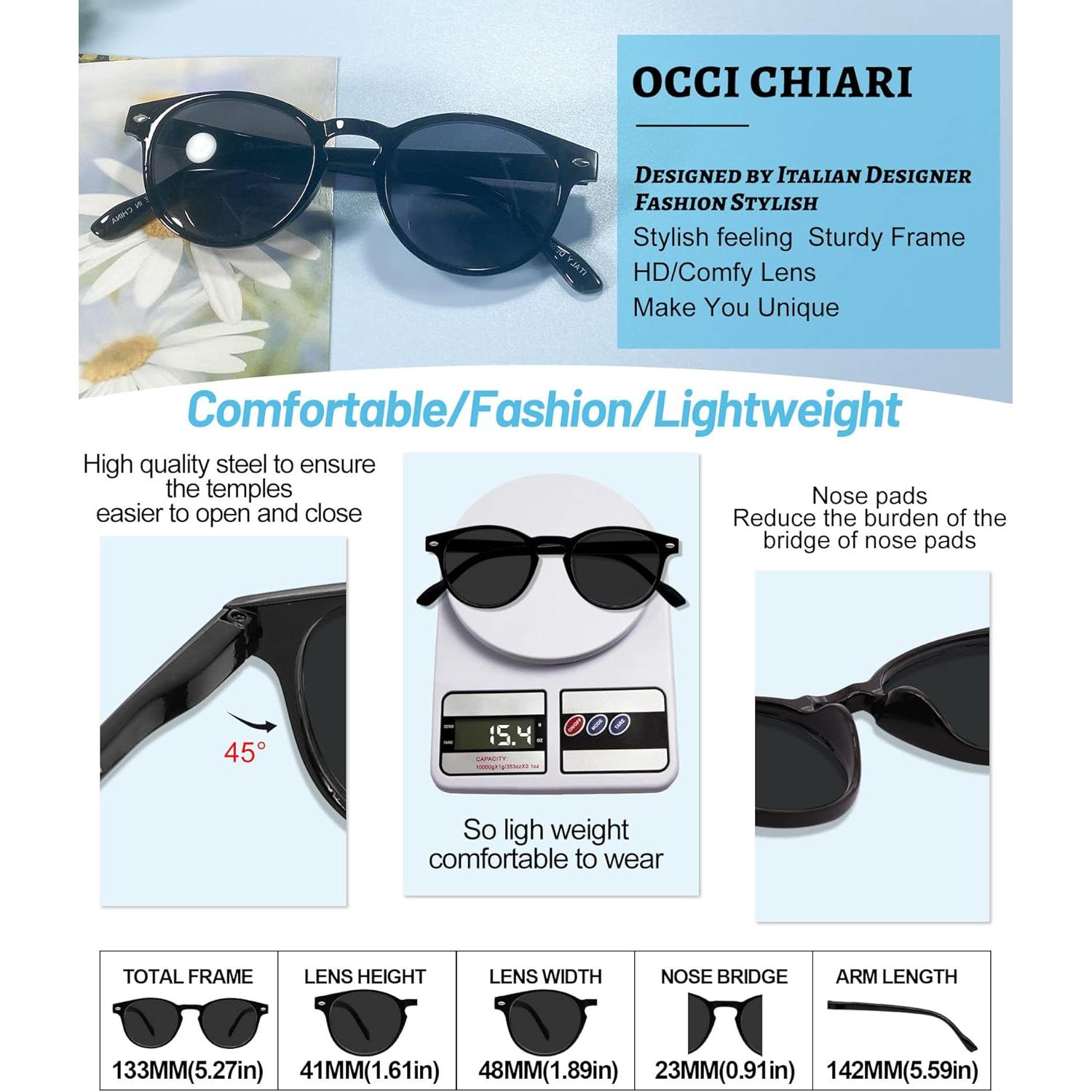 Gafas de Lectura Bifocales OCCI CHIARI UV400 Negro 4.0x