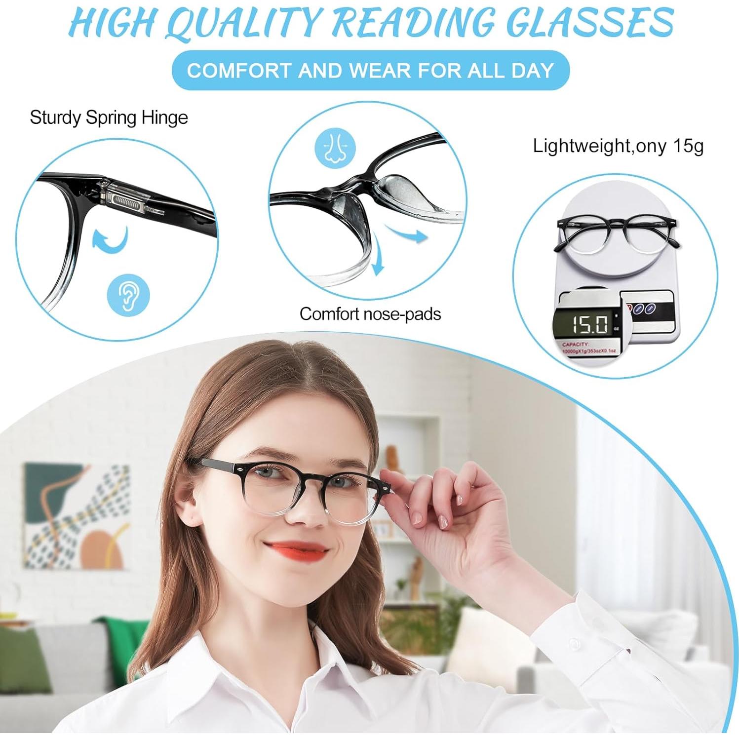 Gafas de Lectura OCCI CHIARI Redondas 1.25x para Mujeres