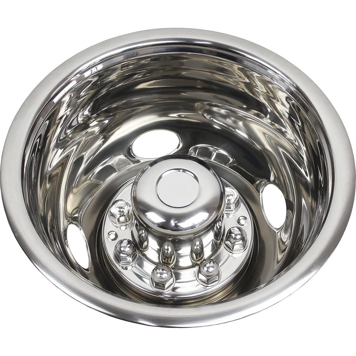 16 Inch Stainless Steel Wheel Simulators Full Kits for Most of Chevy GMC Ford Dodge Truck Pick Up Van Dually Wheels