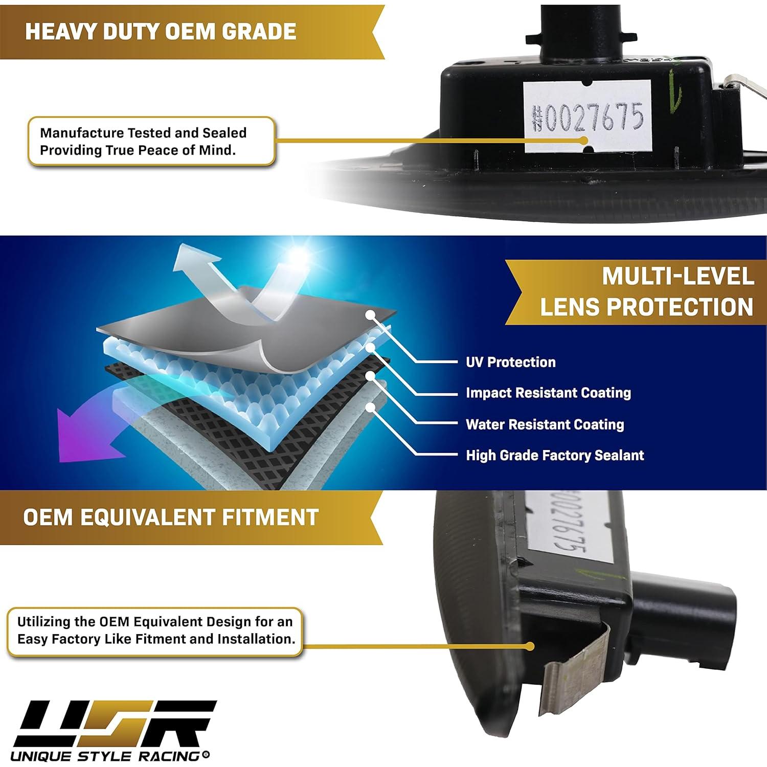 Luces de Marcador Lateral DEPO Ahumadas BMW E46 2004-2006