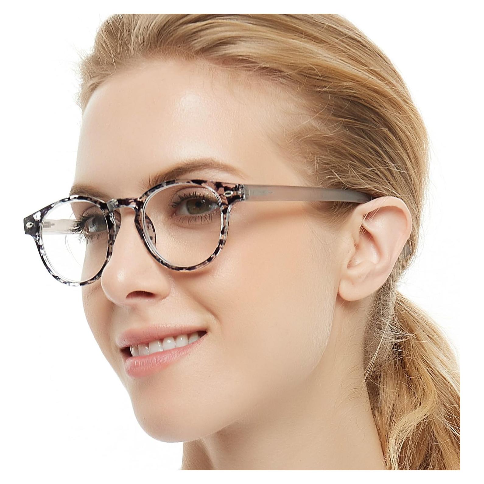 Gafas de Lectura OCCI CHIARI 4.0x Diseño Floral Negro