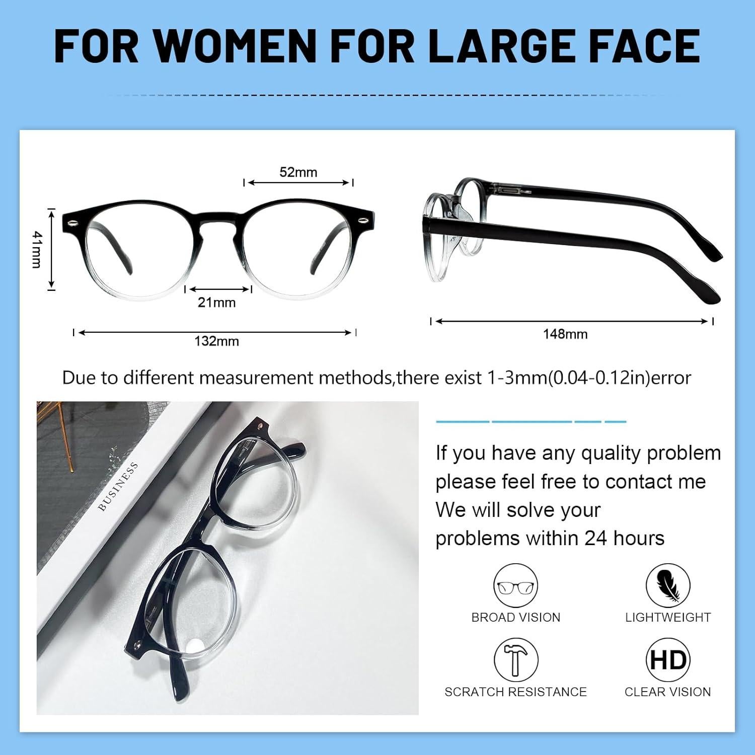 Gafas de Lectura OCCI CHIARI 4.0x para Mujeres Modernas