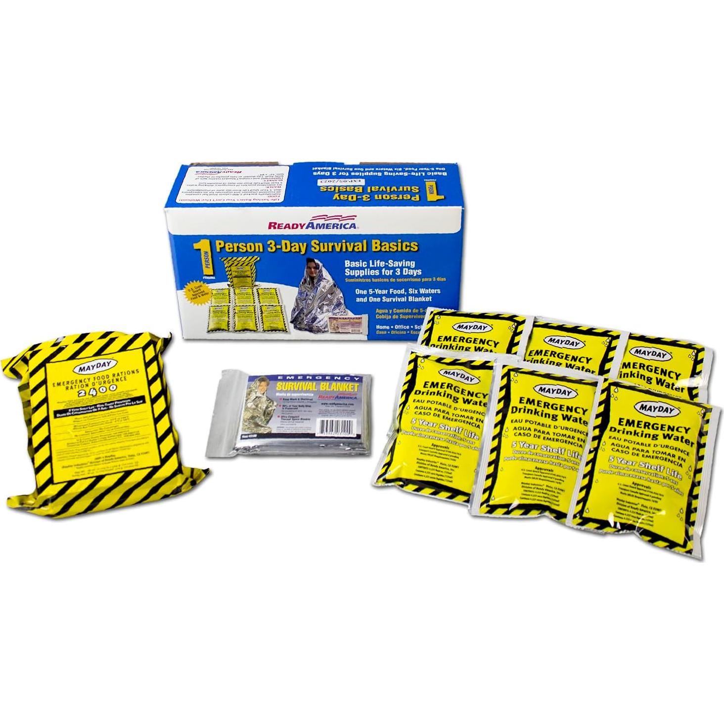 Kit de Emergencia Ready America para 1 Persona 3 Días