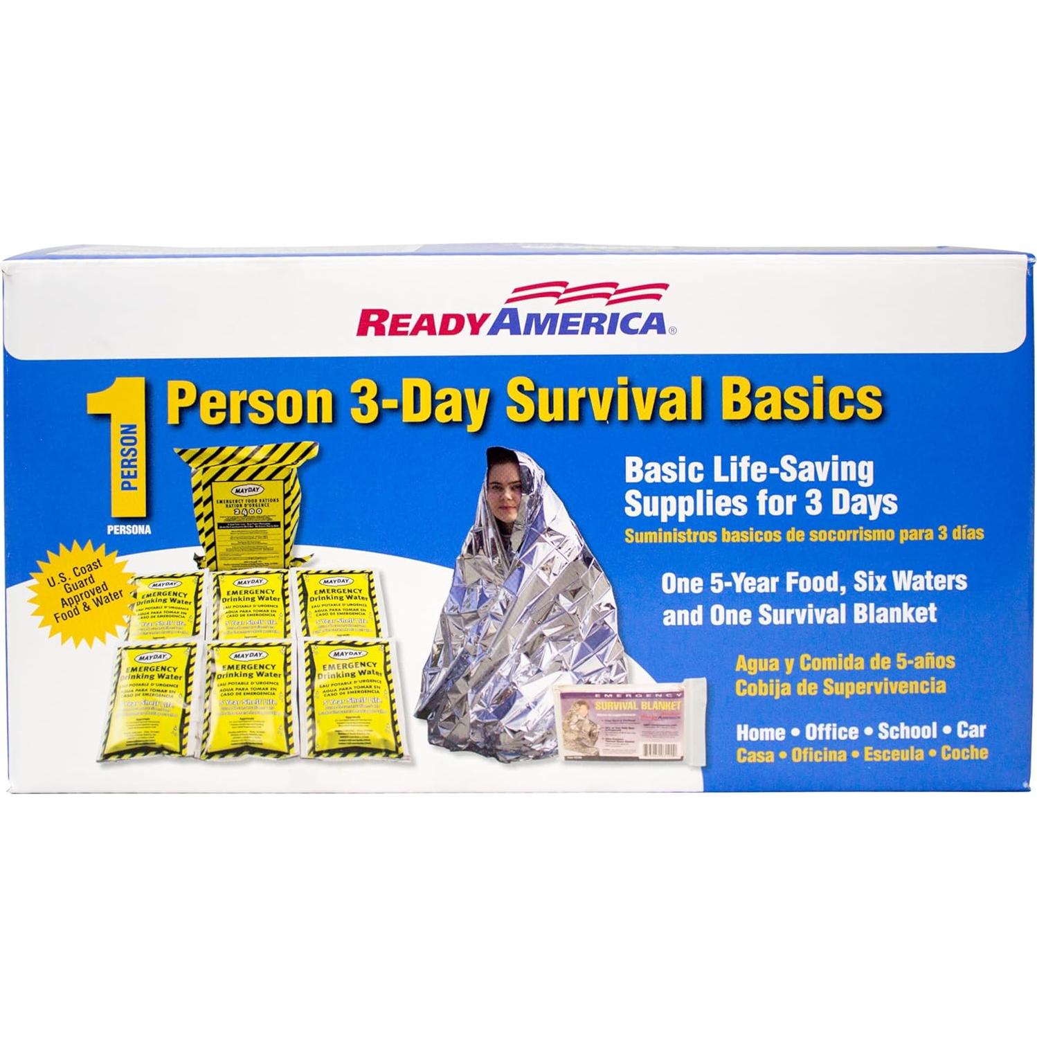 Kit de Emergencia Ready America para 1 Persona 3 Días