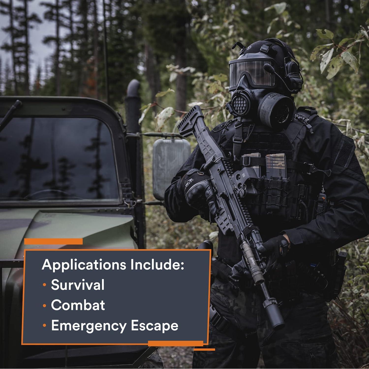 MIRA SAFETY CM-8M Máscara de Gas CBRN con Cantimplora