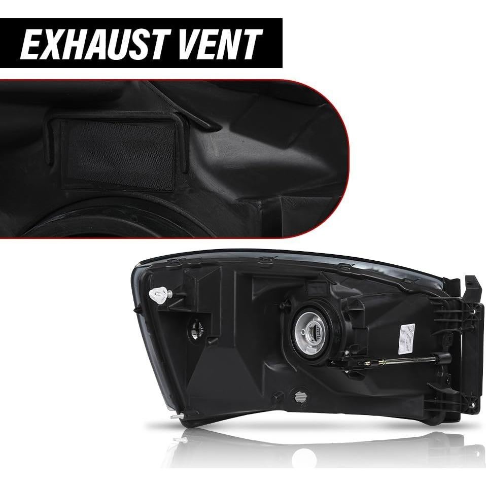 Faros Frontales G-PLUS para Dodge Ram 1500 2500 3500 2006-2009