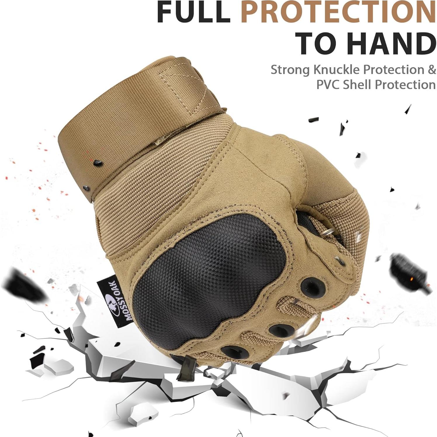 Guantes Tácticos Mossy Oak Medianos para Caza y Senderismo