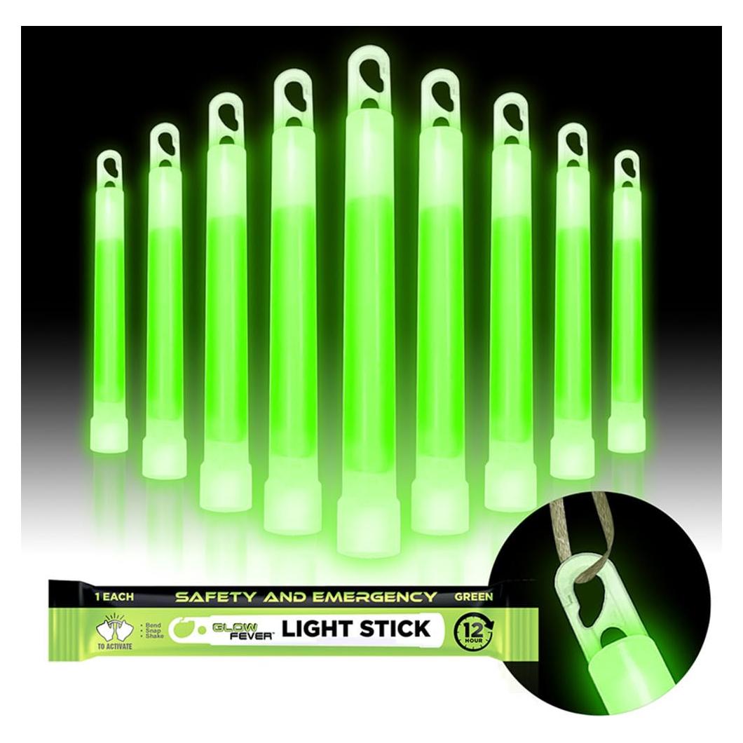 Bastones de luz de emergencia Glow Fever 10 piezas 15,24 cm
