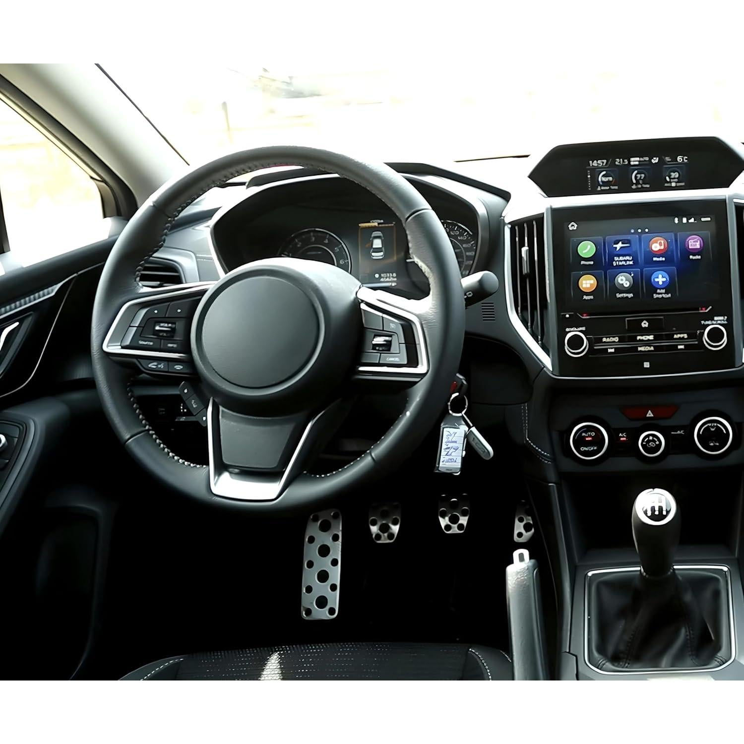 Cubiertas de Pedales de Aluminio iJDMTOY para Subaru Manual