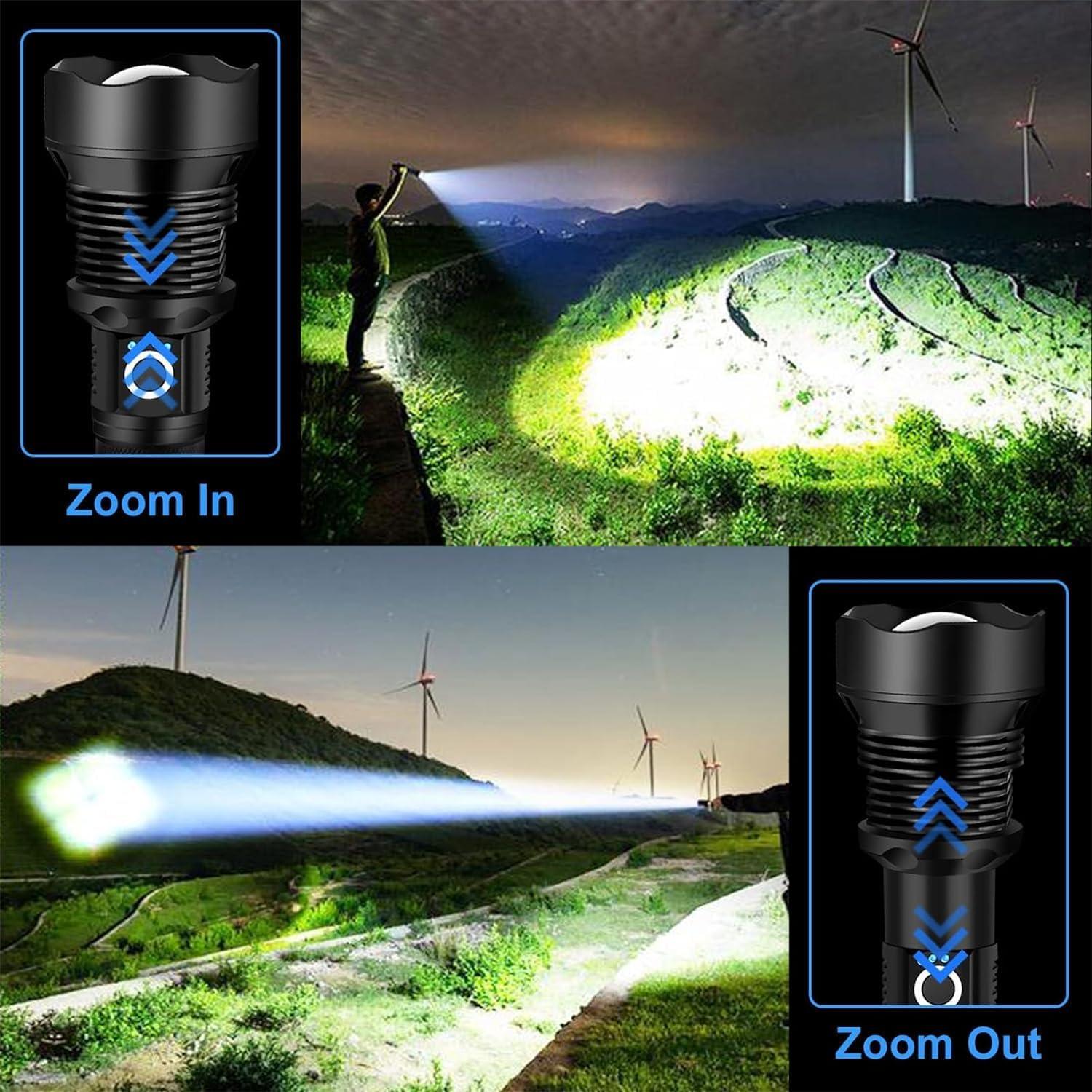 Linterna LED recargable OMALIGHT XHP90.2 10000mAh 5 modos