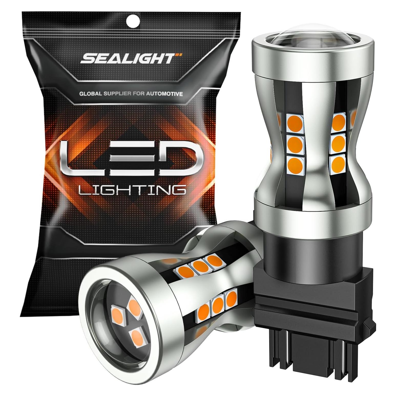 Bombillas LED SEALIGHT 3157 Ámbar 2700K 2 Piezas 2600LM