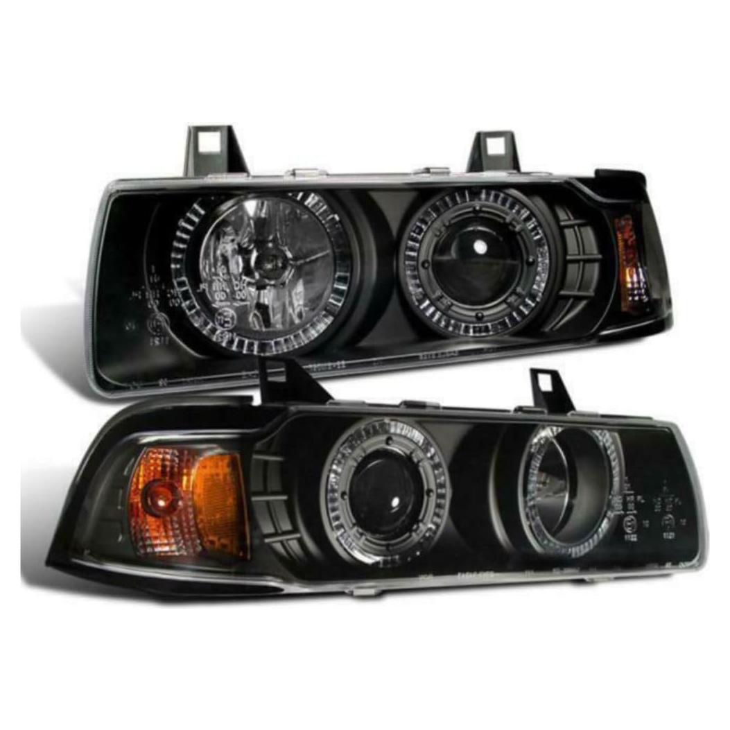 2 Faros Halógenos BMW E36 318i 323is 325i 328i Carcasa Negra
