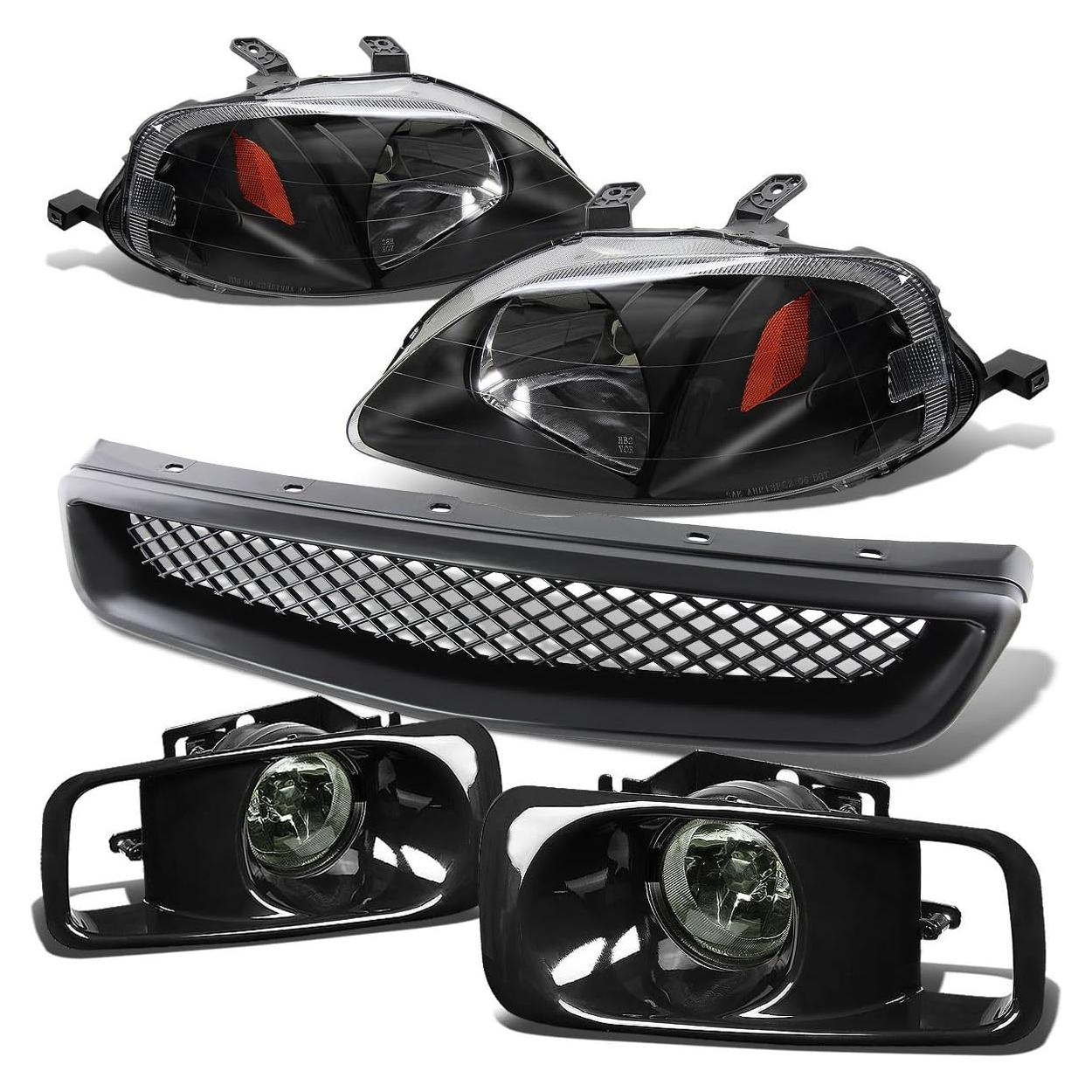 Faro Delantero Auto Dynasty para Honda Civic 99-00 + Luz Niebla