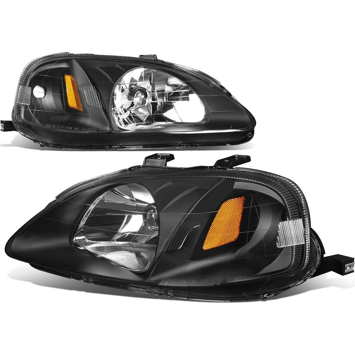 Faro Delantero Auto Dynasty para Honda Civic 99-00 + Luz Niebla